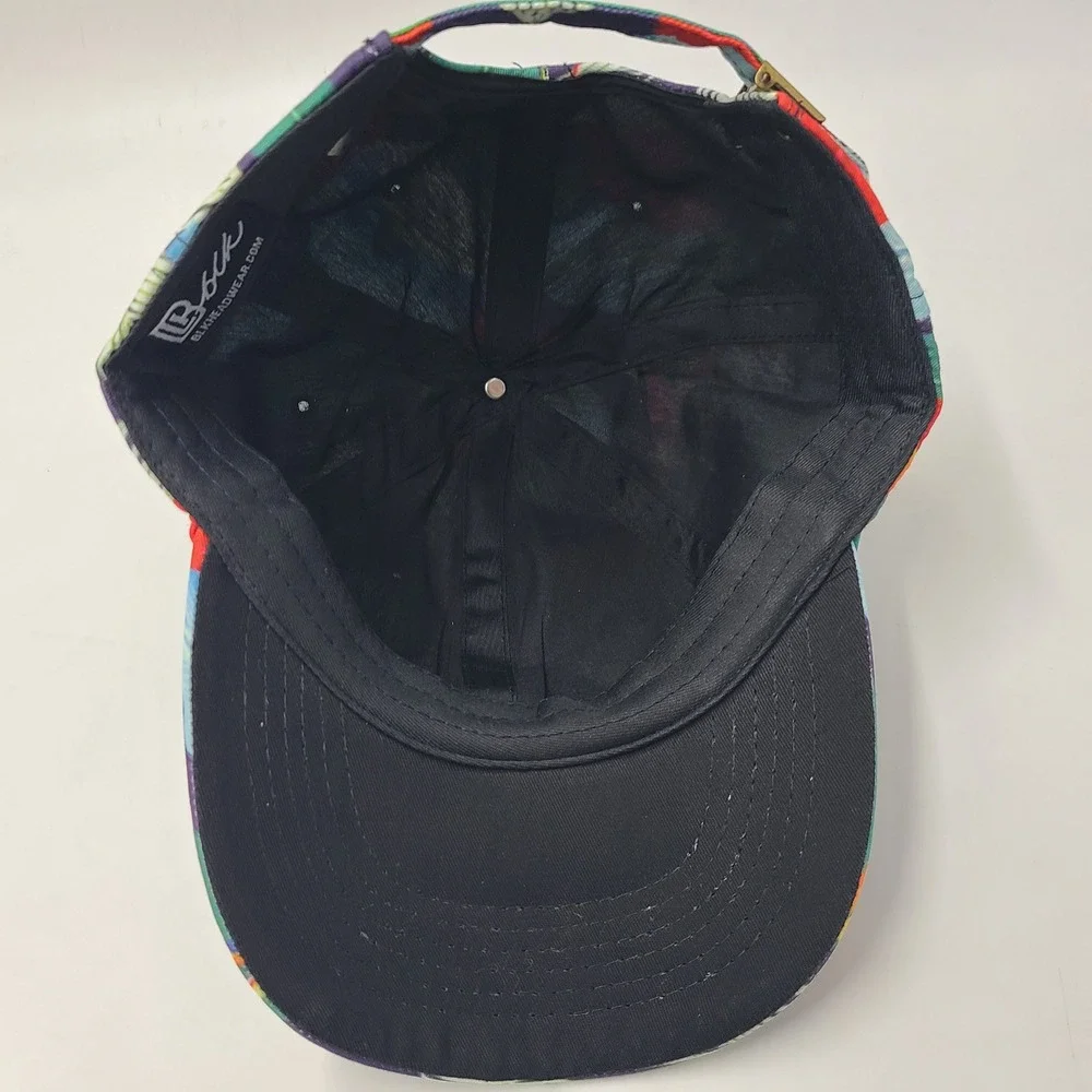 DARE Hat Strapback (Fits‎ Small) Blue Red Floral All Over Print Tropical Skate